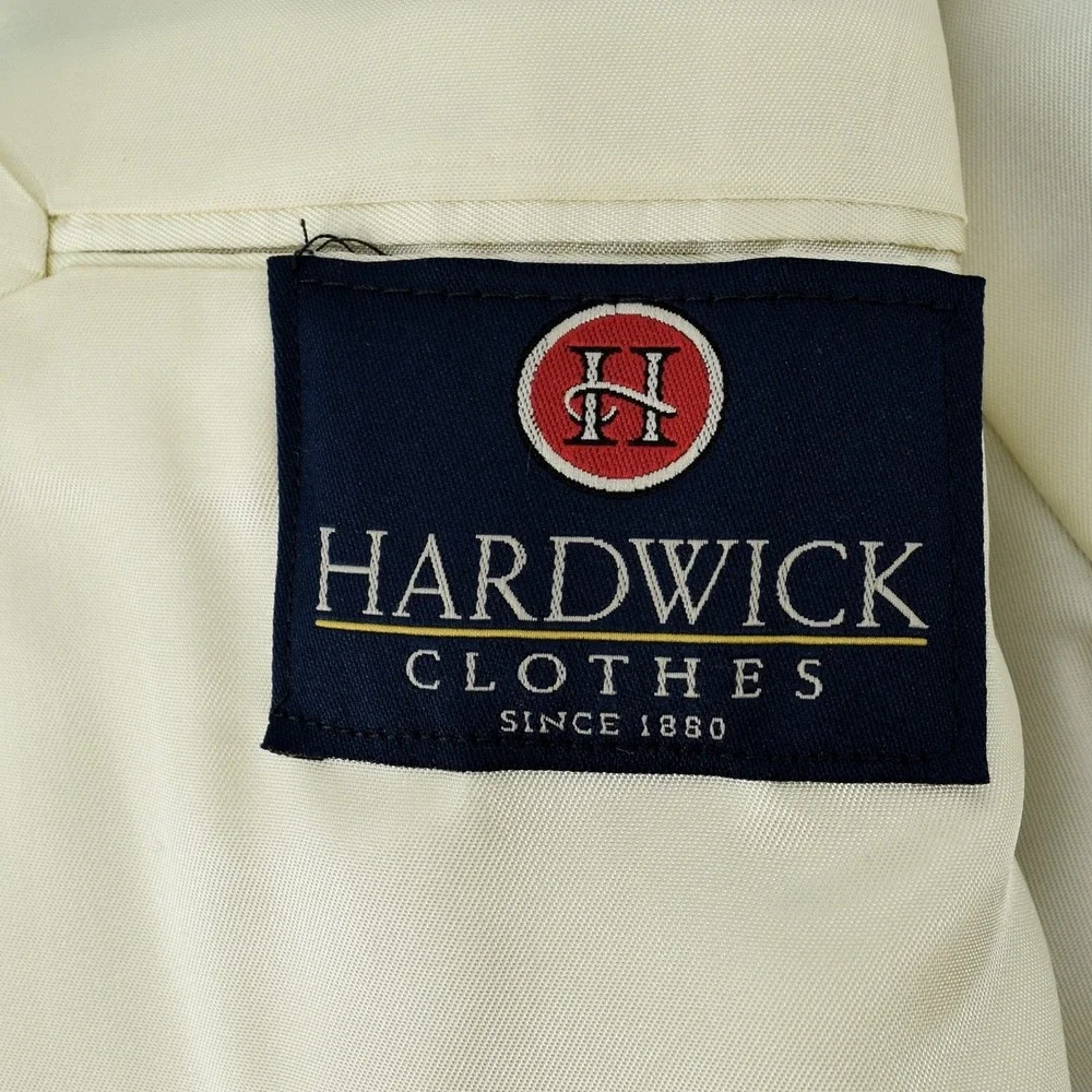 Vintage Hardwick Clothes Men's 46R Green Hopsack Blazer Sport Coat Gold Button